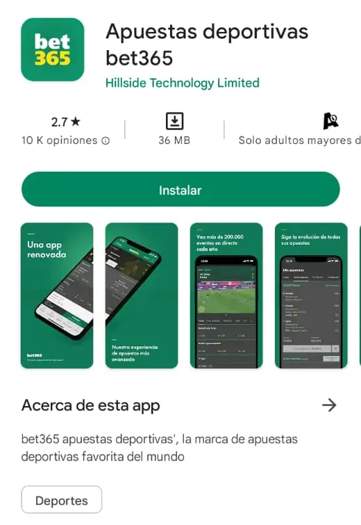 Descargar aplicaciones de casinos en su Teléfono desde Play Market Apps de casinos y apuestas deportivas